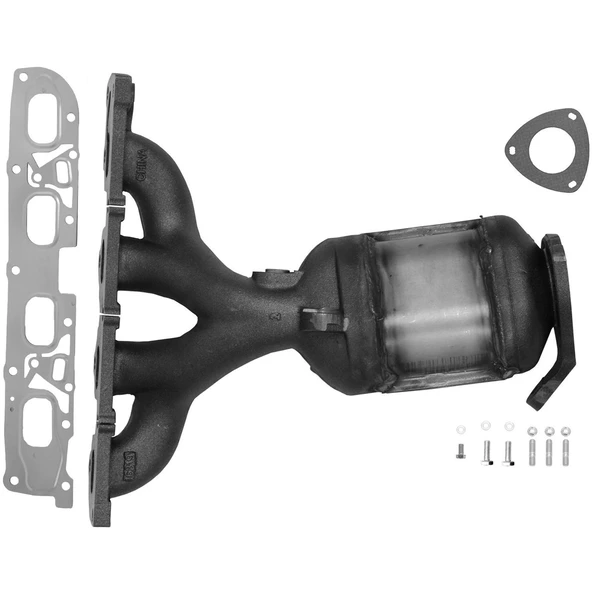 Eastern Catalytic 50501 Catalytic Converter with Integrated Exhaust Manifold, Front Side