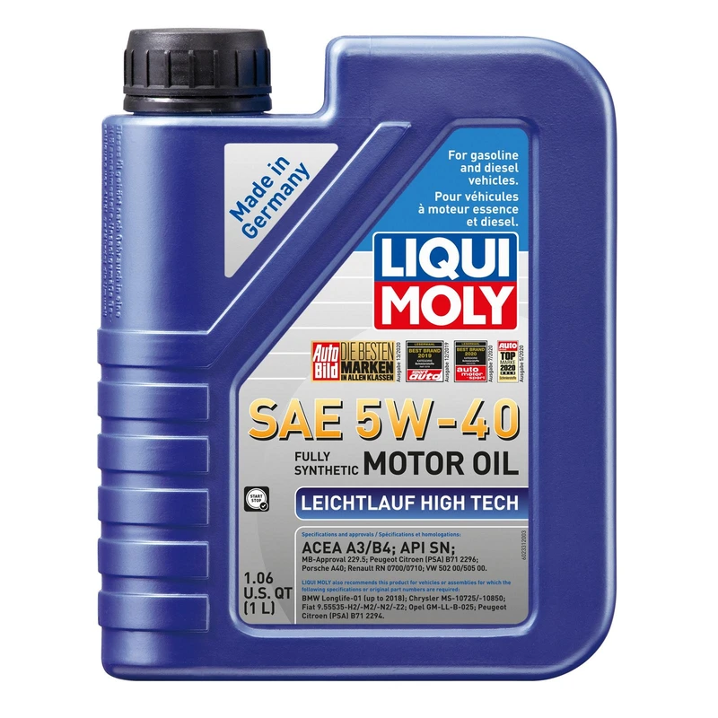 Engine Oil, Leichtlauf High Tech 5W-40, Low Friction, Plastic Container, 1 Liter - Liqui Moly 2331