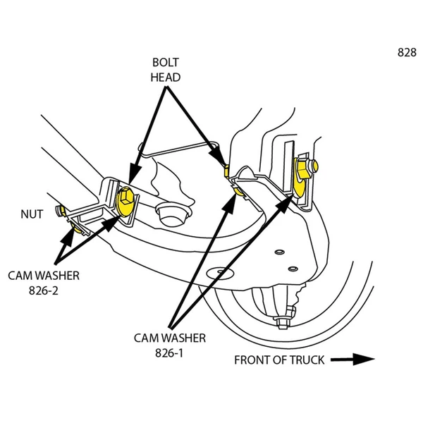 MOOG K100129 Alignment Caster / Camber Kit, Front Side