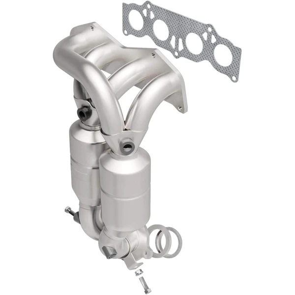 MagnaFlow 452013 Catalytic Converter with Integrated Exhaust Manifold, Front Side
