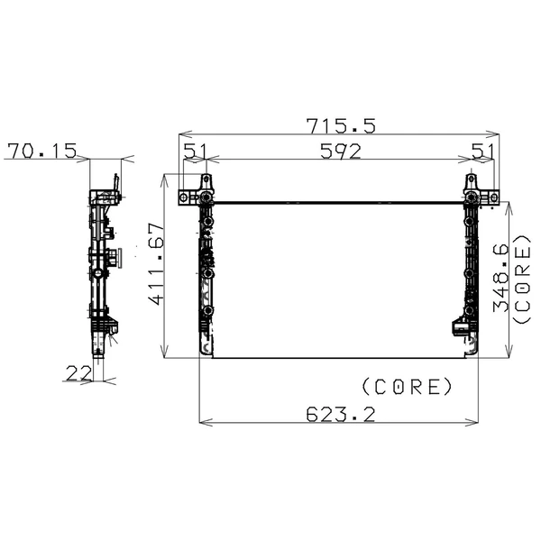 A/C Condenser - Denso 477-0504