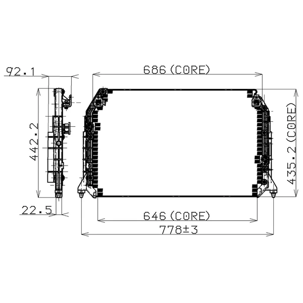 A/C Condenser - Denso 477-0509