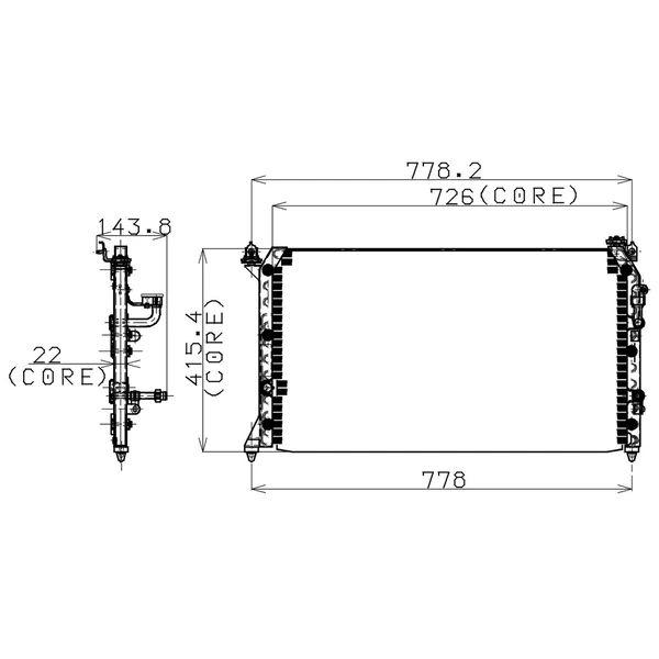 A/C Condenser - Denso 477-0511