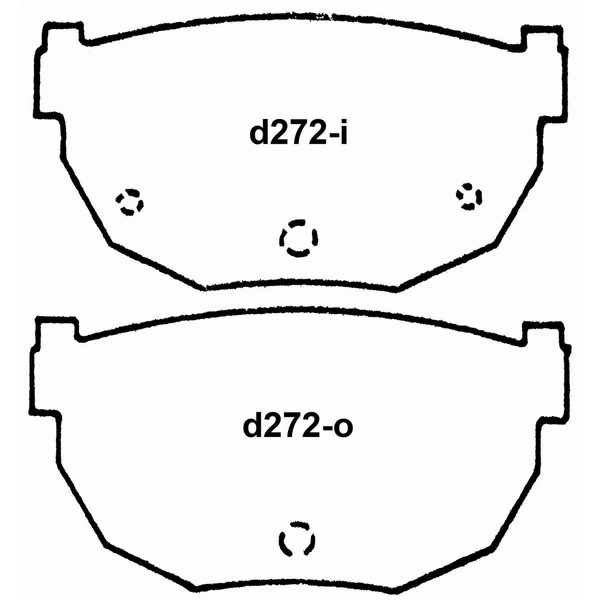 Wagner PD272 Disc Brake Pad Set, Rear Side