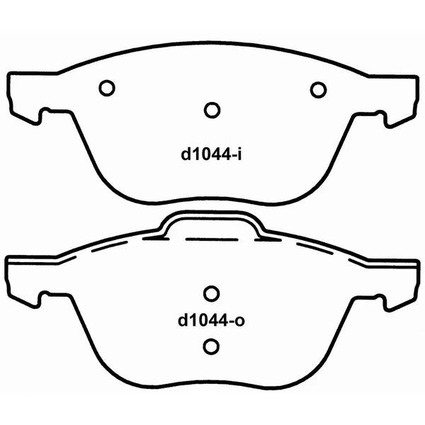 Wagner QC1044 Disc Brake Pad Set, Front Side