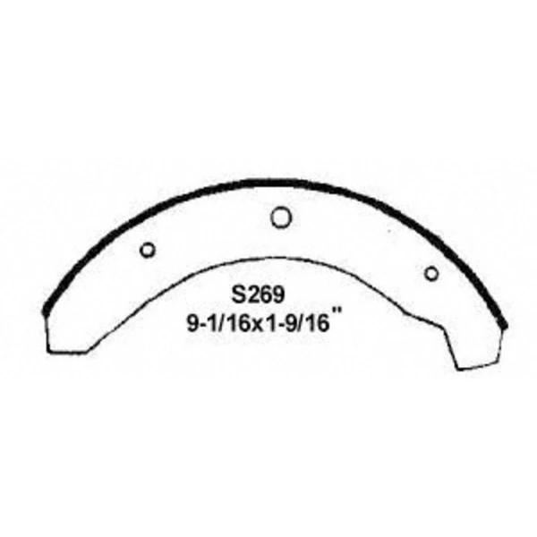 Wagner Z269 Drum Brake Shoe, Front Side
