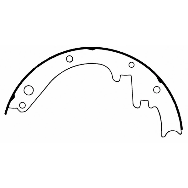 Wagner Z227R Drum Brake Shoe, Front Side