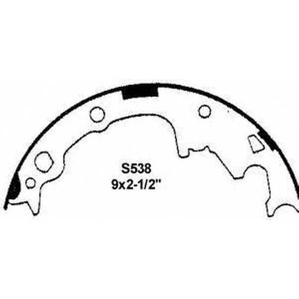 Wagner Z538 Drum Brake Shoe, Rear Side