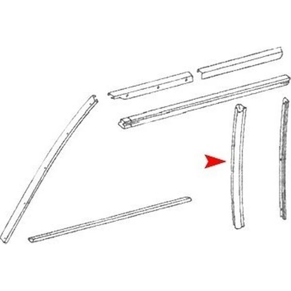 ÜRO Parts 1077250566 Convertible Top Seal, Left Driver Side