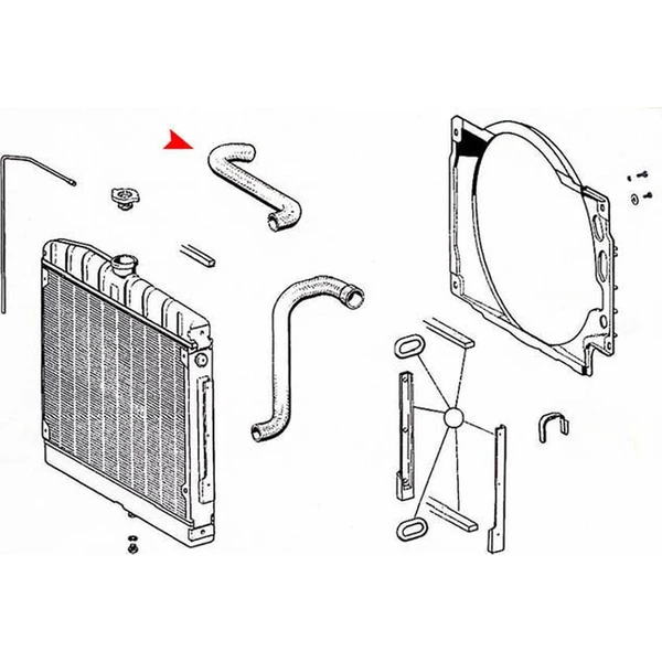 ÜRO Parts 1145010982 Radiator Coolant Hose, Upper