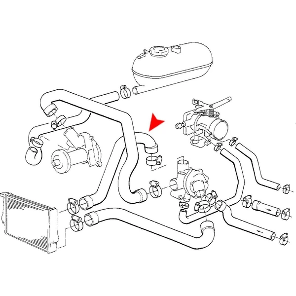 ÜRO Parts 11531286914 Radiator Coolant Hose, Upper