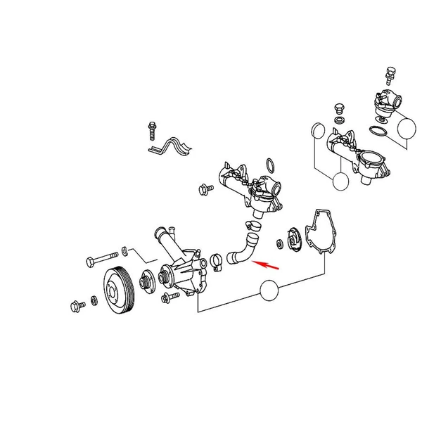 ÜRO Parts 1112030282 Radiator Coolant Hose