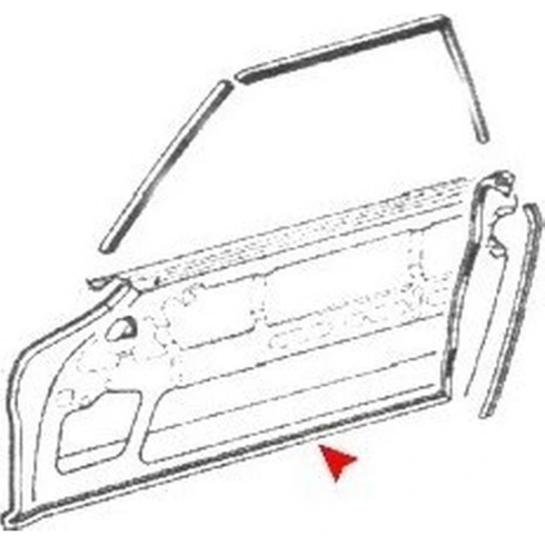 ÜRO Parts 1137200878 Door Seal, Front Right Passenger Side