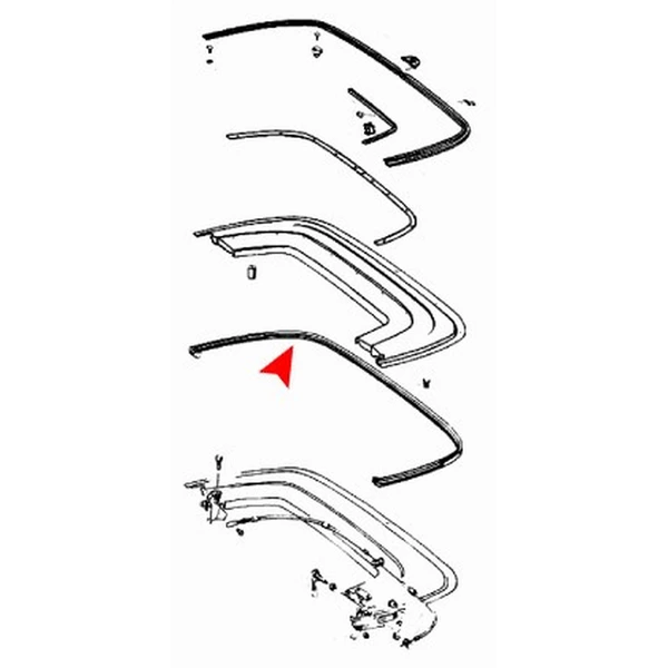 ÜRO Parts 1137500177 Convertible Top Case Seal