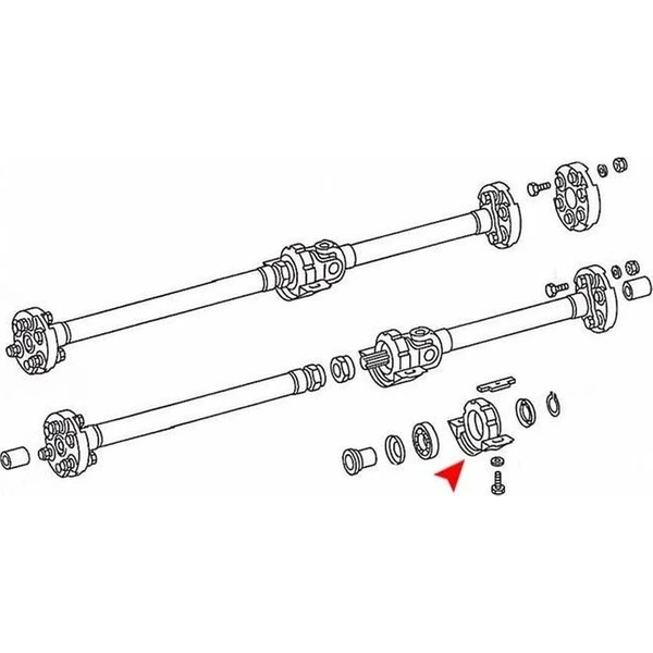 ÜRO Parts 1234101081 Drive Shaft Center Support, Front Side