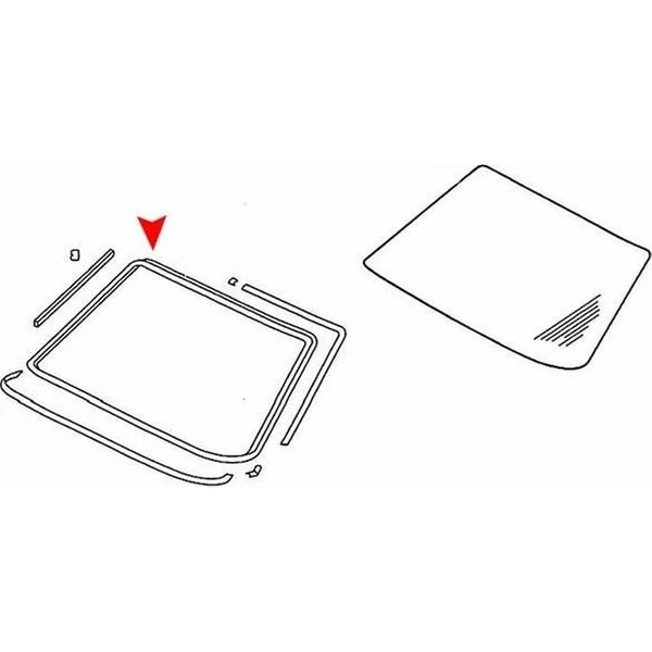 ÜRO Parts 1236700139 Windshield Seal, Front Side