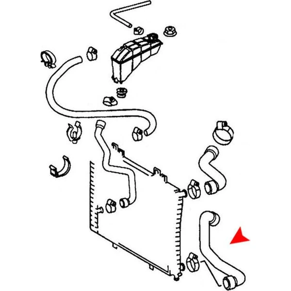 ÜRO Parts 2105012282 Radiator Coolant Hose, Lower