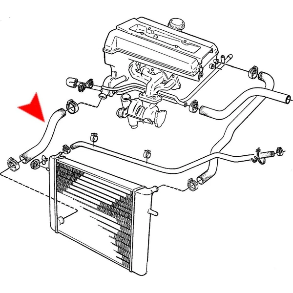 ÜRO Parts 4876215 Radiator Coolant Hose, Lower