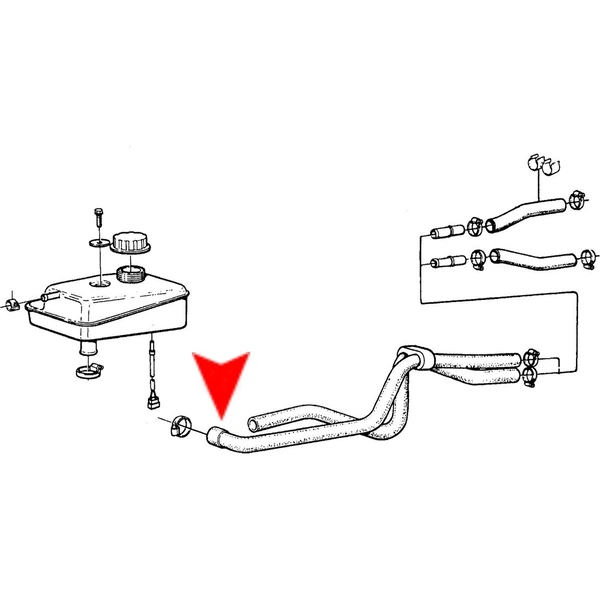 ÜRO Parts 4876371 HVAC Heater Hose, Upper