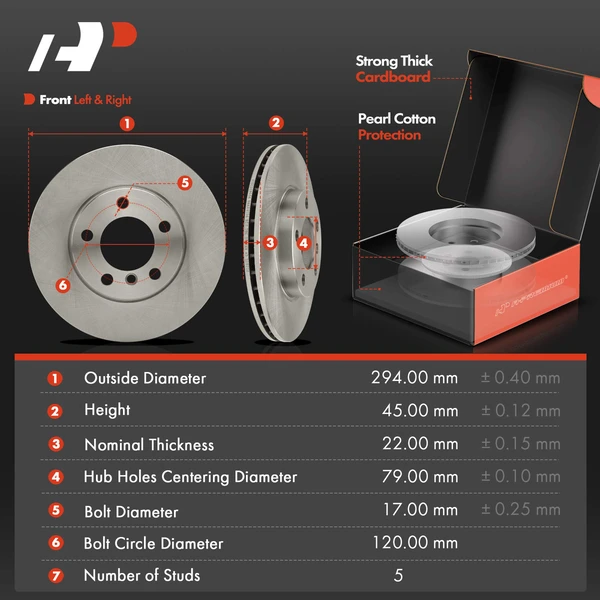 Disc Brake Rotors and Ceramic Pads Kit, 12 Pcs, Front & Rear, A-Premium, APBRPR1677