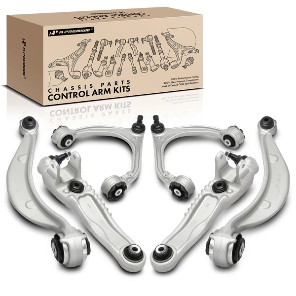 6-Pc Control Arm and Ball Joint Kit, Front Upper & Lower with Ball Joint A-Premium APCA7281
