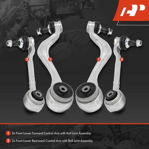4-Pc Control Arm and Ball Joint Kit, Front Lower with Ball Joint A-Premium APCA7283
