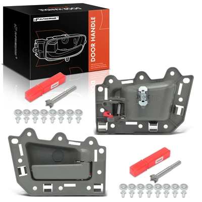 2 Pcs Rear Gray Interior Door Handle