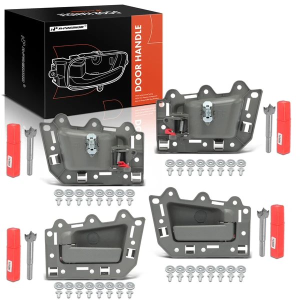 4 Pcs Front & Rear Gray Interior Door Handle for 2005-2010 Jeep Grand Cherokee