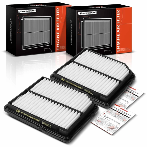 2 Pcs Engine Air Filter for Honda Civic CRX 1988-1991 1.5L 1.6L