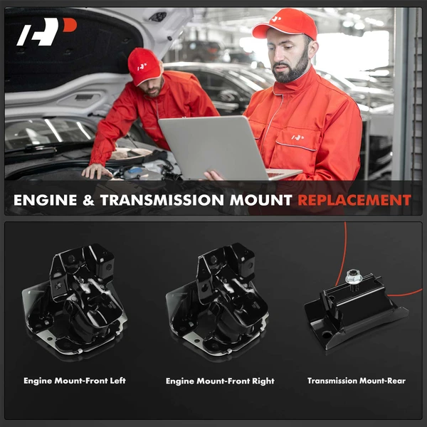 3-Pc Engine Mount and Transmission Mount Kit Front & Rear A-Premium APEM1329