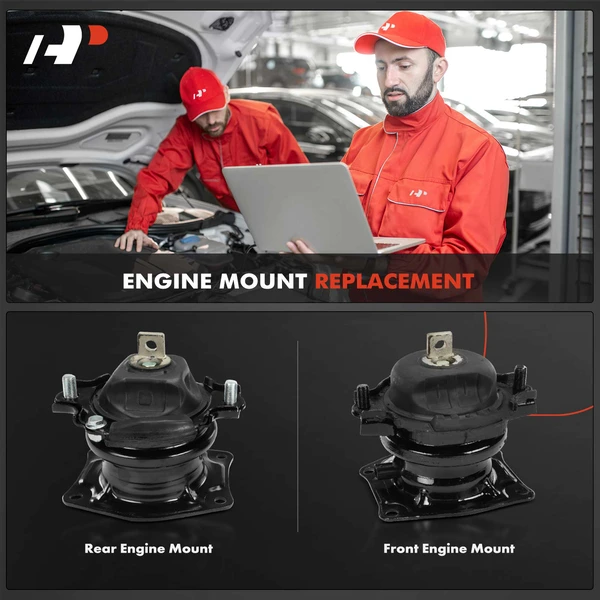 2-Pc Engine Mount Front & Rear A-Premium APEM1387