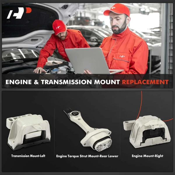 3-Pc Engine Mount and Transmission Mount Kit Left & Right & Rear A-Premium APEM1488