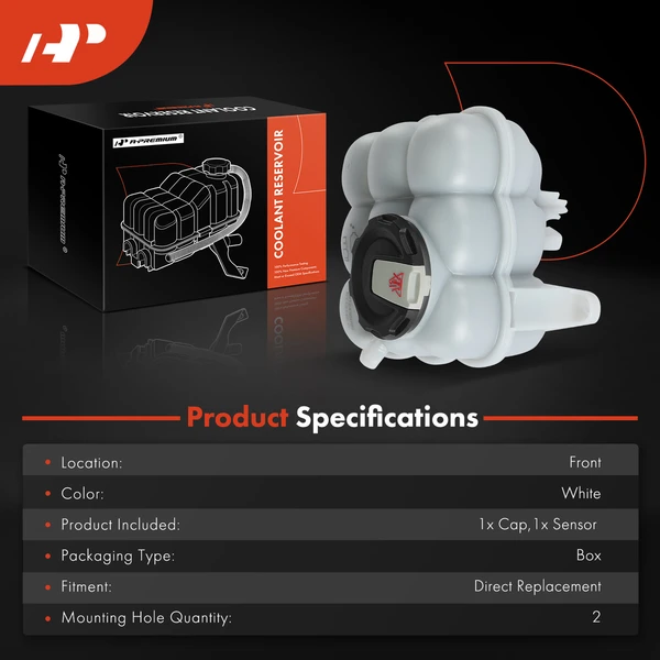 Engine Coolant Reservoir with Cap & Sensor for Audi Q8 2019-2023