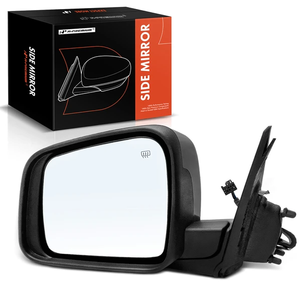 2011-2017 Dodge Durango Left Driver Side Mirror, Powered, with Heated, Smooth Black A-Premium APMI1107TW