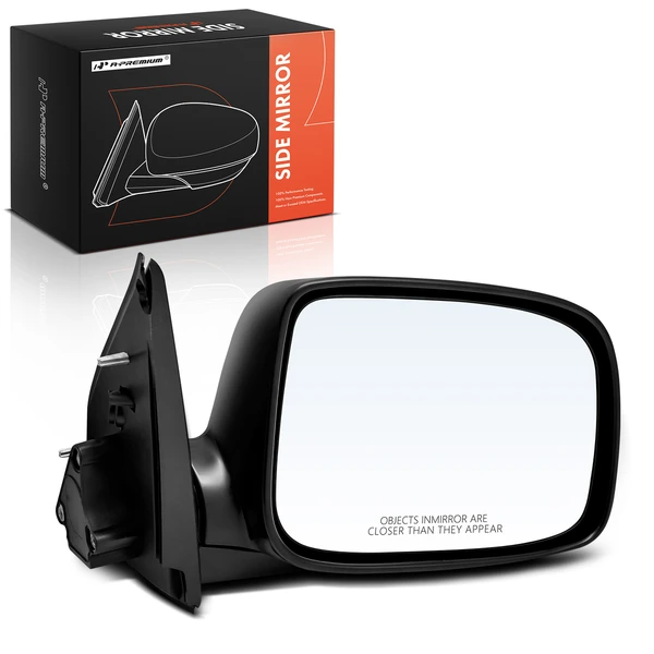 2009-2012 Chevrolet Colorado Right Passenger Side Mirror, Manual 2009-2012 Chevrolet Colorado, Smooth Black A-Premium APMI1388TW