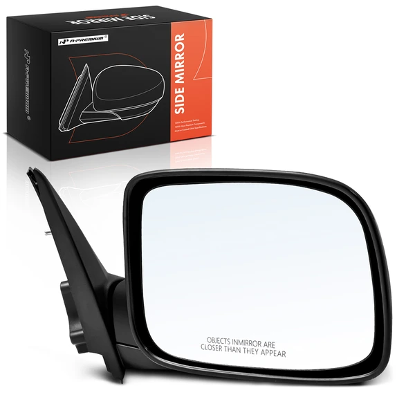 2009-2012 Chevrolet Colorado Right Passenger Side Mirror, Power Adjustment, Manual Folding, Smooth Black A-Premium APMI1649TW