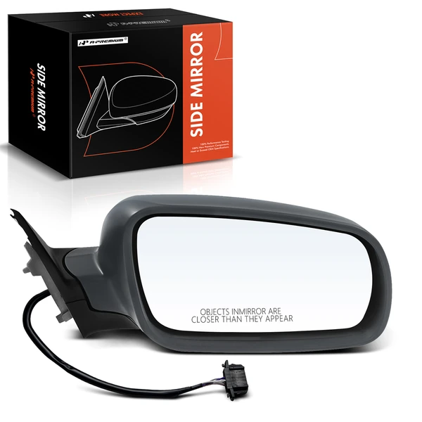 2001-2005 Volkswagen Passat Right Passenger Side Mirror, with Heating, Power Adjustment, Manual Folding, Primed Gray A-Premium APMI1661TW