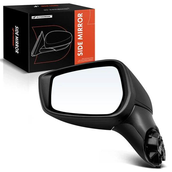 2020-2022 Nissan Versa Left Driver Side Mirror, Manual 2020-2022 Nissan Versa, Smooth Black A-Premium APMI1707TW