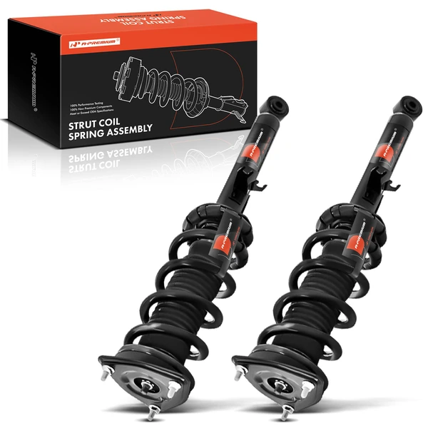 2-Pc Complete Strut + Coil Spring, Front Driver & Passenger, A-Premium APSA1837