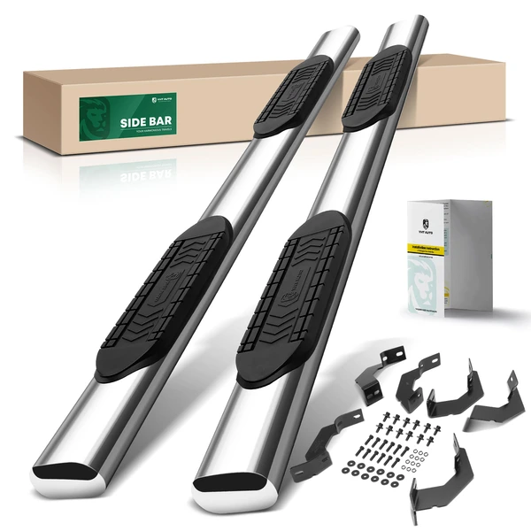 6 Inch Chrome S/S 304 Oval Side Step Bars for 2005-2023 Toyota Tacoma