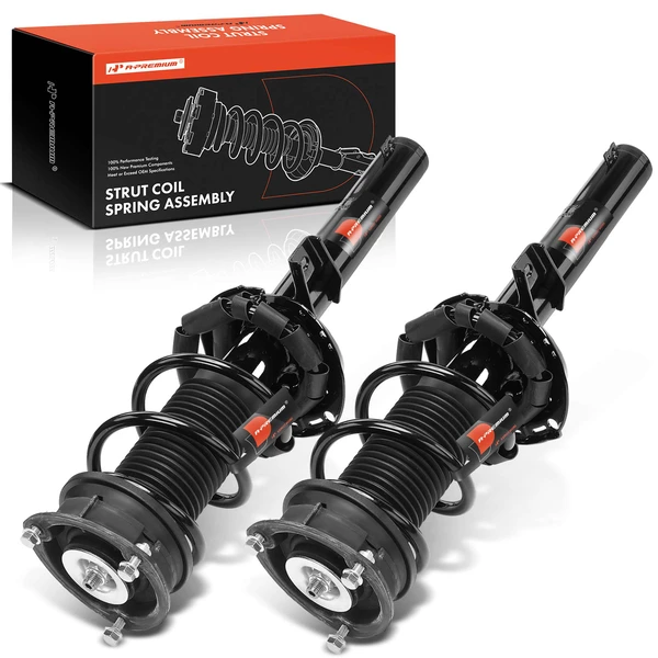 2-Pc Complete Strut + Coil Spring, Front Driver & Passenger, A-Premium APSA2023