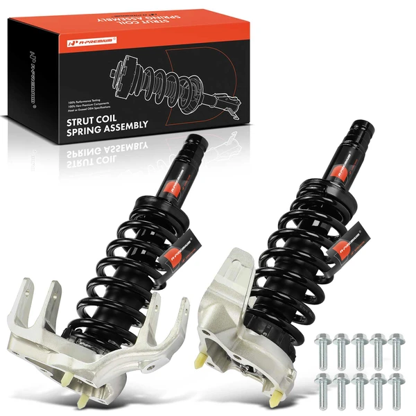 2-Pc Complete Strut + Coil Spring, Front Driver & Passenger, A-Premium APSA2027