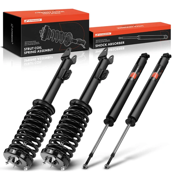 4-Pc Shock Strut + Coil Spring, Front & Rear, A-Premium APSA1821