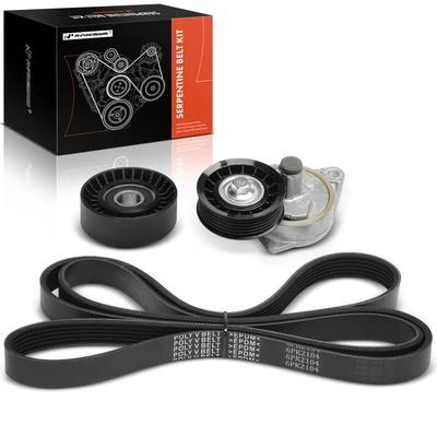 3 Pcs Serpentine Belt Drive Component Kit