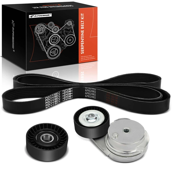 3 Pcs Serpentine Belt Drive Component Kit for 2006-2008 Jeep Commander