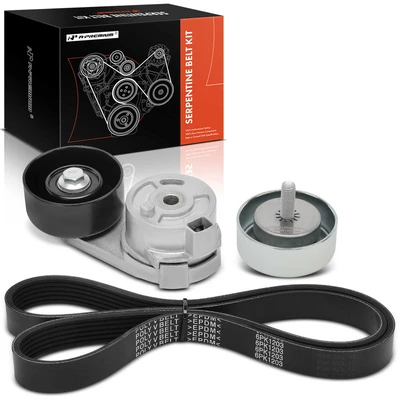 3 Pcs Serpentine Belt Drive Component Kit