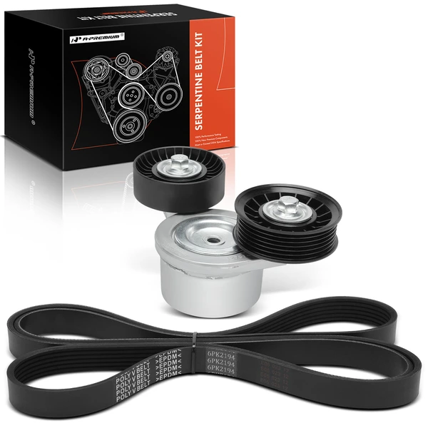 2 Pcs Serpentine Belt Drive Component Kit for 2007 Jeep Commander