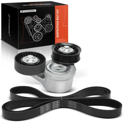 2 Pcs Serpentine Belt Drive Component Kit