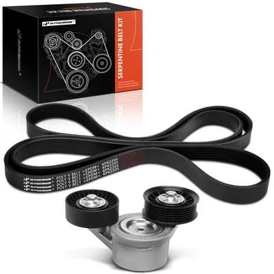 2 Pcs Serpentine Belt Drive Component Kit