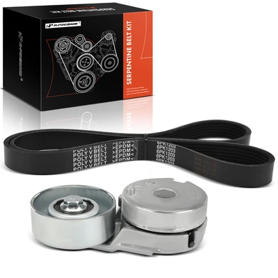 2 Pcs Serpentine Belt Drive Component Kit